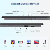 Monitor Portátil Dual Plegable y Apilable de 18.5 Pulgadas, 2K QHD, 200Hz, HDR, 100% sRGB, Pantalla Mate, Sin Controlador, para Windows y Mac