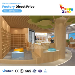 Parque infantil de madera Natural de gama alta, casa de juego de simulación, equipo de juego suave para niños pequeños, para patio de recreo interior, restaurante para padres e hijos - Product Image 1