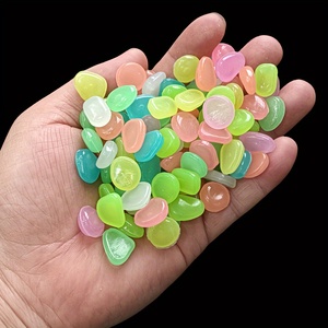 50 pierres lumineuses pour aquarium, décoration de <span class=keywords><strong>jardin</strong></span>, pierres artificielles fluorescentes, pierres d'oie colorées qui brillent dans le noir - Product Image 3