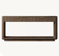 Console de bureau moderne en bois massif RH OEM CIRO avec tiroirs, fabriquée à la main, pour entrée, salon, villa, hôtel