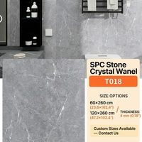 Panneau mural SPC imperméable et ignifuge, effet marbre, texture pierre, moderne, pour salle de bain, hôtel, revêtement mural anti-moisissure