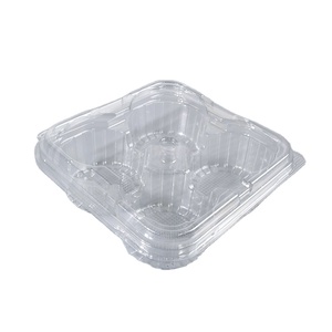 Boîtes à gâteaux transparentes en gros de haute qualité boîte d'emballage jetable en plastique transparent xiaolongbao boîte de nourriture chinoise avec couvercle - Product Image 6