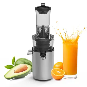 Extractor de fruta de prensa en frío, máquina de licuadora lenta de acero inoxidable, exprimidor lento comercial completo