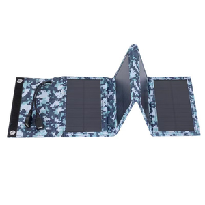 Panel Solar Monocristalino Compacto de 4 Pliegues y 7W con Doble Salida USB, Paquete de Energía Portátil para Cargar Smartphones y Tablets - Product Image 1
