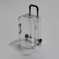Transparent Mini voyage dur valise boîte en plastique bijoux boîtes de rangement cadeaux de fête de mariage décoration chocolat boîte à bonbons