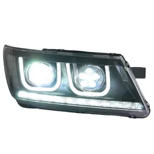 CARMATES Schlussverkauf Scheinwerfer halbbauweise LED DRL-Biegelschilder Xenon-Kopflicht für Chrysler Dodge JCUV Journey 2009 - 2016