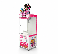 Machine à griffes d'arcade commerciale en plastique à monnayeur pour enfants, avec fonction de capture de cadeaux en anglais