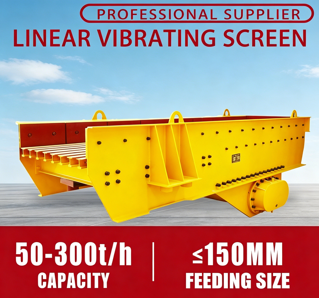 Linear  Vibrating Screen 200-1020mm 5-300TPH 220V/380V Screen Mesh for Mining Construction & Recycling Equipment