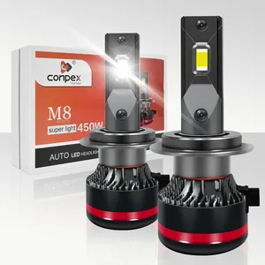 Conpex mini farol automotivo, 55w, para carro, h1, h4, h7, h11, m8-h4, iluminação e segurança