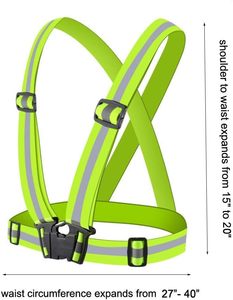 USB <b>Rechargeable</b> <b>LED</b> <b>Light</b> Vest High Visibility Customizable Logo Nylon Polyester Running Gear Jacket Adjustable Reflective - Product Image 4