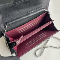 Dompet Kartu Desainer Fashion untuk Wanita, Dompet Koin Mini & Kantung Paspor Merek Mewah dengan Rantai
