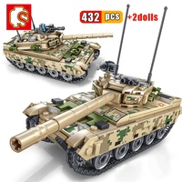 432 adet WW2 askeri Tank yapı taşları ordu asker silah klasik Model yapı taşları inşaat oyuncaklar çocuklar için