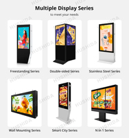 Écran d'affichage numérique vertical personnalisé Android 2500 nits 4K Totem 43 55 65 pouces pour la publicité extérieure