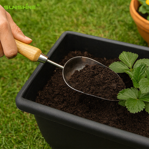 SUNSHINE Outil de jardinage ergonomique multifonctionnel industriel DIY, pelle à compost et à terre avec manche en métal et en <span class=keywords><strong>bois</strong></span> - Product Image 5