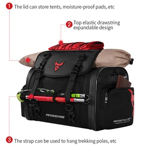 Sac de selle étanche pour moto, 45 à 60 litres, grande capacité, multifonction, sac de siège arrière pour la conduite et les voyages, sacoche de moto extensible - Product Image 4