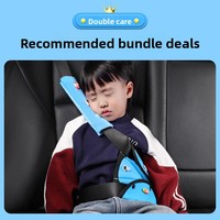 Coussin de ceinture de sécurité pour enfant, housse de sécurité mignonne à motif de dessin animé, protection anti-étranglement pour le cou, ajustement universel pour voiture, utilisation toutes saisons