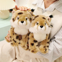 Peluche Lynx de simulation transfrontalière, jouet en peluche Caracal Bobcat Ragdoll, cadeau pour enfants, décoration, pendule, rembourrage en coton PP, unisexe