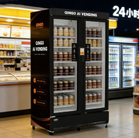 Máquinas Expendedoras de Bebidas Qingo 24H de Autoservicio, Comerciales, de Una Sola Temperatura, con Enfriamiento por Aire y 2 Puertas