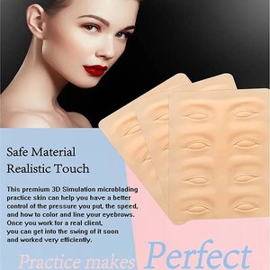 Piel de Silicona 3D para Práctica de Maquillaje Permanente, Delineado de Cejas y Microblading - Product Image 3