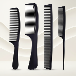 Ensemble de quatre pièces pour créer n'importe quelle <span class=keywords><strong>coiffure</strong></span> facilement avec un kit polyvalent, différentes tailles de brosses, ensemble de peignes de <span class=keywords><strong>coiffure</strong></span> professionnels pour la maison et le salon - Product Image 1