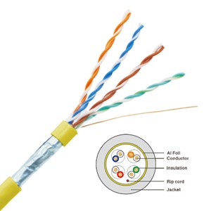 Xunjie <span class=keywords><strong>สาย</strong></span>เคเบิลอีเทอร์เน็ตเวิร์ก Cat5e ทึบ1000ft ความยาว305เมตรทองแดงในร่มพร้อมแจ็คเก็ตพีวีซี - Product Image 5