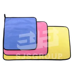 Customized Logo 600gsm 800gsm Microfiber Cleaning Towel Car Washing Double Side Double Color Coral Fleece Drying Towel