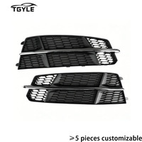 Cache-poignée de hayon arrière de voiture en PC, style nid d'abeille, pour Audi A6 C7 S-Line S6 2015-2018, cache-grille inférieur