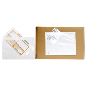 Custom paper packing slip degradable semi-premeable ziplock mailing envelopes plain shipping windows packing list envelopes