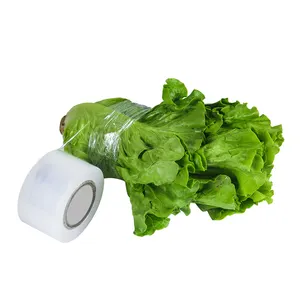 Rollo de envoltura elástica PE de 40mm Uso manual Película de envoltura transparente Mini rollo para frutas y verduras