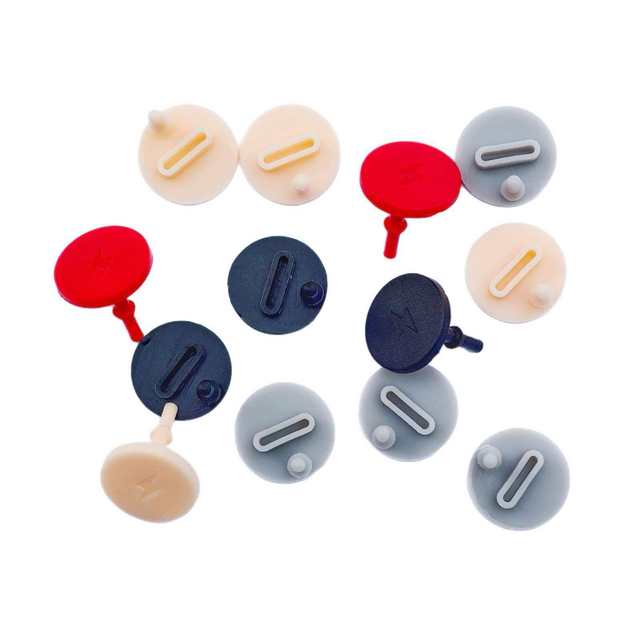 Silicone Rubber Waterproof Type C Anti Dust Cover Round USB C Dust Plug