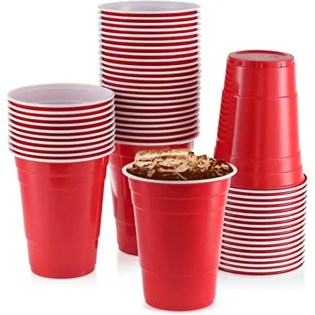 Kailiou Op Maat Merk Logo Herbruikbaar 16 Oz Plastic Wegwerp Pp Cups Custom Beerpong Set Bier Pong Party Cups Rode Cup