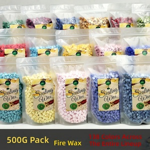 Pastilles de cire à cacheter octogonales colorées 500g 147 couleurs, assortiment en vrac de couleurs nacrées, vente en gros pour cadeaux - Product Image 3