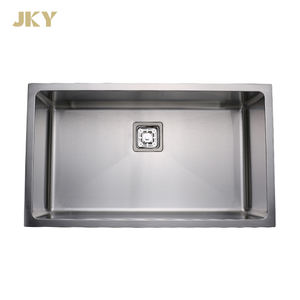 Évier de cuisine fait à la main en acier inoxydable satiné de qualité commerciale de calibre 16 de 31 pouces sous plan rectangulaire 10mm - Product Image 1