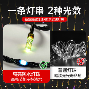 Lamp Fairy <b>LED</b> String <b>Lights</b> Remote Control Copper <b>Wire</b> Solar Powered Outdoor Camping Chinese New Year Decor - Product Image 2