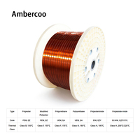 Fil de cuivre plat laminé émaillé Ambercoo, fil émaillé plat pour bobinage électrique, fil émaillé pour générateur à flux axial