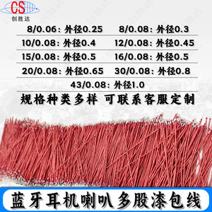 ลวดทองแดงเคลือบเอนามีเลอแบบหลายเส้น 8/0.08 มม. เคลือบเงาฉนวนกันความร้อน สำหรับการเชื่อมต่อหูฟังบลูทูธและไฟ LED - Product Image 3