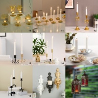 Portavelas de Vidrio Cilíndrico, Portavelas Alto de Vidrio, Candelabro de Mesa, Recipientes de Vidrio para Velas, Decoración para Bodas