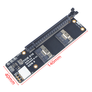 Gen4 slimsas อะแดปเตอร์ขยาย SFF8654 X16กับ PCIe4.0การ์ดจอกราฟิกการ์ดแสดงผลสำหรับเครือข่าย GPU slimsas อะแดปเตอร์8i - Product Image 6