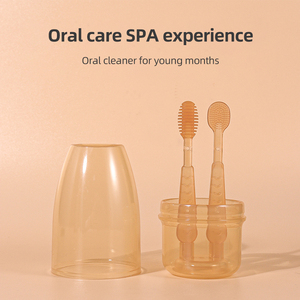 Juego de cepillos de dientes recubiertos de lengua para bebé, limpiador Oral de silicona para recién <span class=keywords><strong>nacido</strong></span>, cepillo de dientes de silicona para niño - Product Image 3