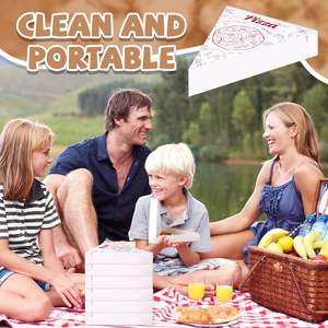 Boîtes à pizza blanches jetables pour tranches individuelles, barquettes individuelles pour tranches de pizza, supports pour une seule portion, pour anniversaires, mariages, fournitures de fête - Product Image 6