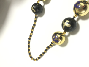 ماردي غرا قلائد من الخرز والخرزات ماردي غرا الأسود والذهبي مخصص مطبوعة ماردي غرا الخرز - Product Image 4