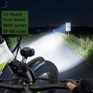 Faro Delantero Profesional Personalizado para Bicicleta Eléctrica, 5000lm, 12V-72V DC, Luz Alta y Baja, Doble Haz, IP66, OEM ODM, Phare Velo Electrique Potente - Product Image 1