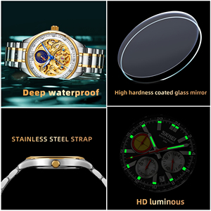 Stainless Steel Men <b>Watch</b> Three-eye Six-<b>pin</b> Waterproof Luminous Fashion Steel Strap Quartz <b>Watches</b> for Man Relogi - Product Image 5