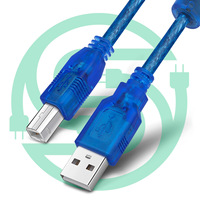 Cable de Datos USB 2.0 de Alta Velocidad con Blindaje Trenzado, Carga Rápida de 5A para Impresoras, Teléfonos Móviles, Cámaras, Computadoras y Auriculares, 30 cm de Longitud