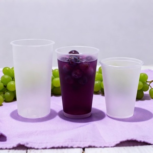 Vasos de Plástico PP Transparente al por Mayor, Libres de BPA, Vasos para Estadios con Logotipo Personalizado, Vasos Esmerilados de 8oz, 10oz y 20oz para Bodas - Product Image 1