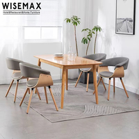 WISEMAX FURNITURE, meubles de restaurant et d'hôtel en gros, chaise de salle à manger moderne de haute qualité en tissu et en bois pour salle à manger