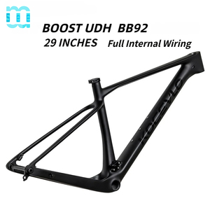 <span class=keywords><strong>Cuadro</strong></span> de Bicicleta MTB SeeMore 29er XC Hardtail, Fibra de <span class=keywords><strong>Carbono</strong></span> T1000, <span class=keywords><strong>Cuadro</strong></span> Todoterreno, Freno de Disco, 12*148mm Boost, Cableado Interno - Product Image 2
