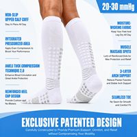 Chaussettes de compression respirantes personnalisées, hauteur genou, en maille, avec soutien sportif et maintien de la voûte plantaire pour la course et le fitness, hommes et femmes