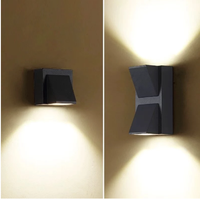 Applique murale LED double tête en Aluminium, imperméable, éclairage d'extérieur, idéal pour un jardin ou une clôture, 5/10W, ac 110/220V