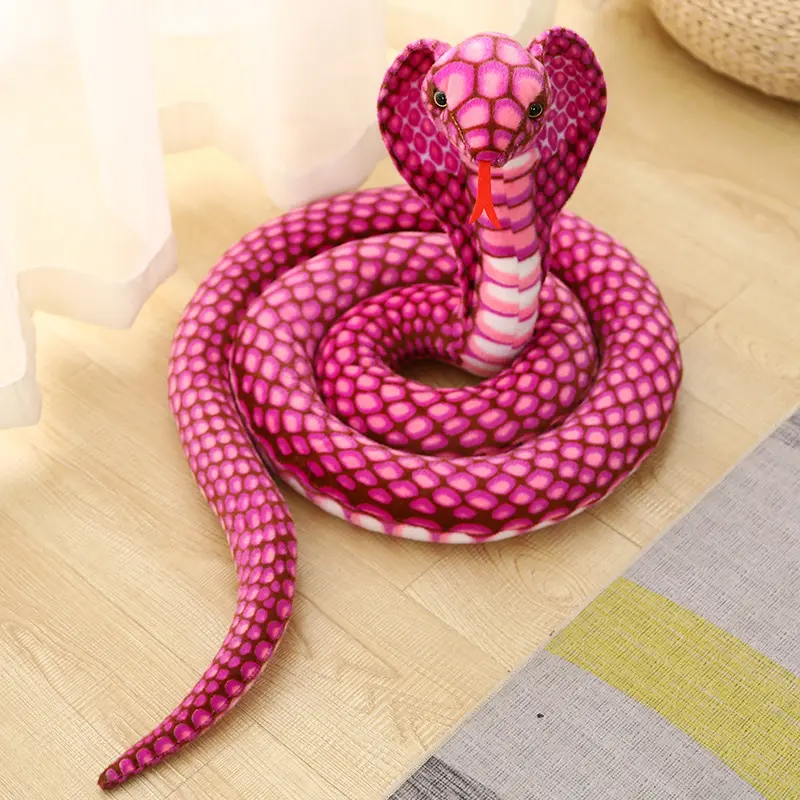Mô phỏng Python rắn đồ chơi sang trọng rắn hổ mang Thú nhồi bông rắn Búp bê dài nhồi bông rắn plushie gối